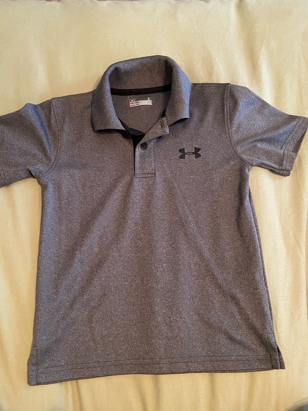 Under Armour Boys' Gray Polo Shirt - Heather Gray size 5